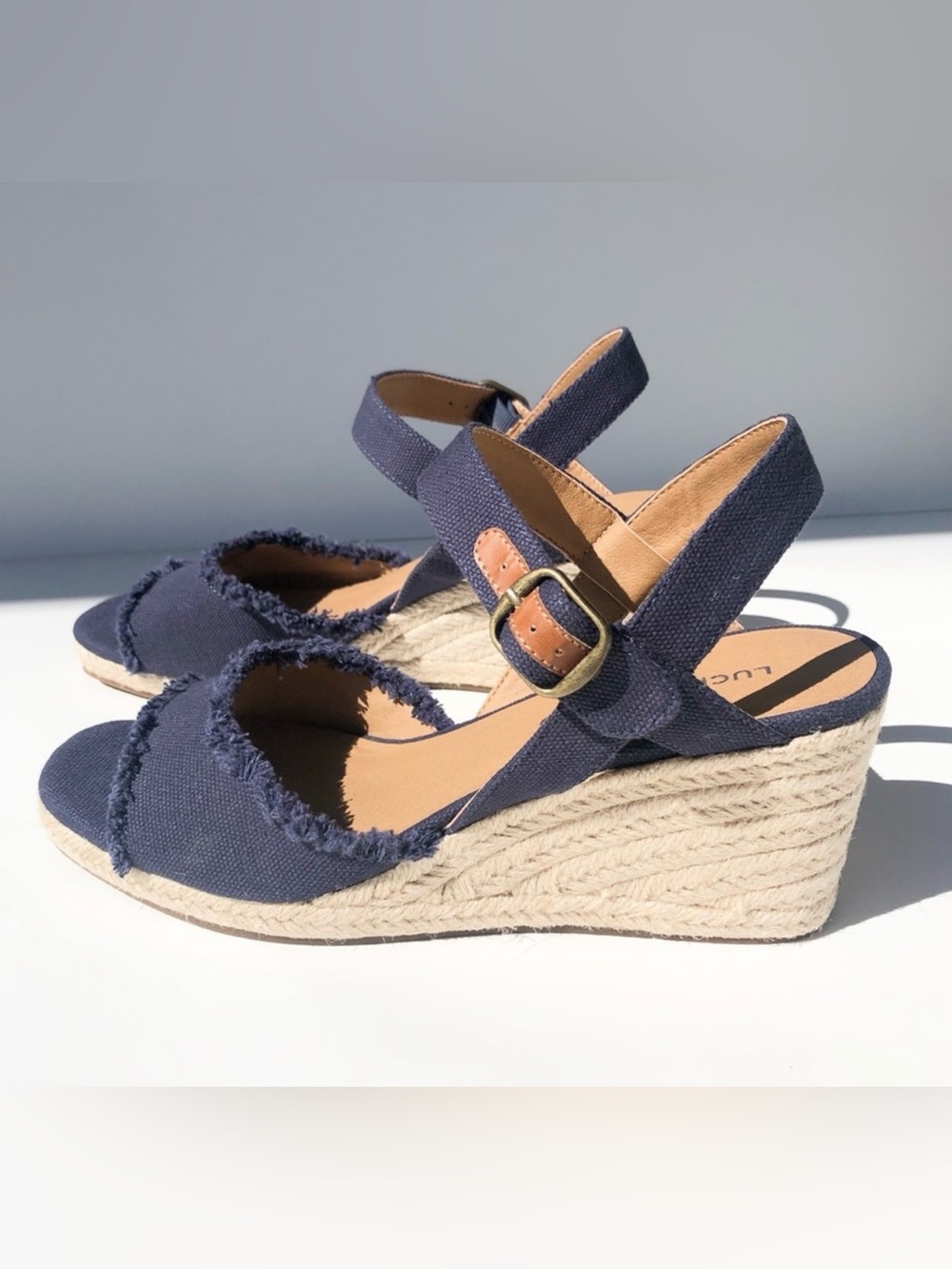 Lucky Brand navy blue wedges Size 9 - Picture 6 of 11